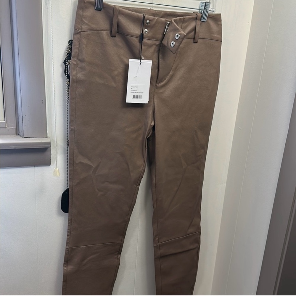 NWT MAX & MOl lamb leather pants $850 retail - Picture 4 of 11